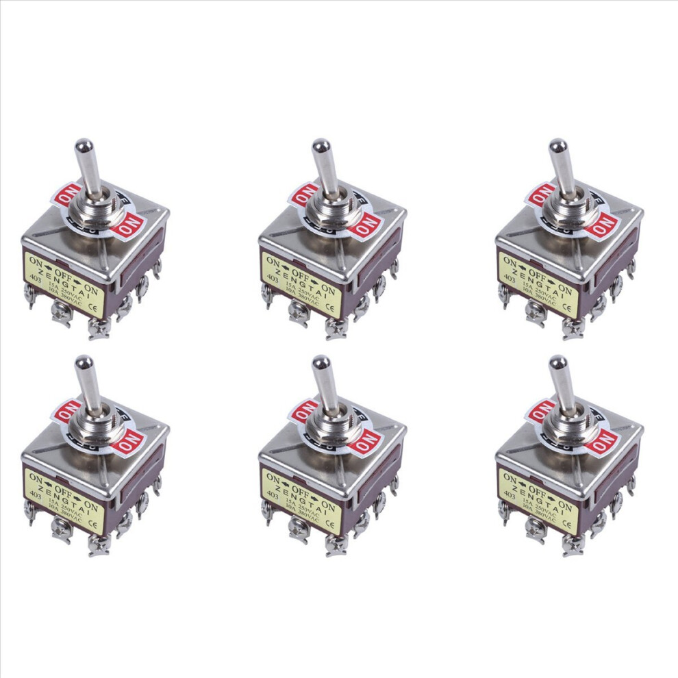 Ac 380V 10A On/Off/On 3 Positions 12 Pin Latching Toggle Switch 4Pdt 4712746161728