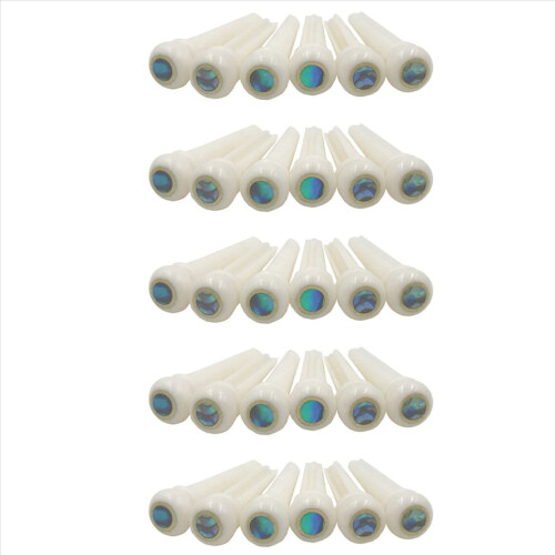 Guitar Bone Bridge Pins with 5.3mm Position Abanlone Dot