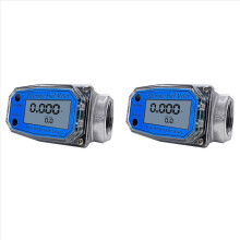 25 Digital Turbine Flow Meter for Measuring Gasoline Water Sea Blue