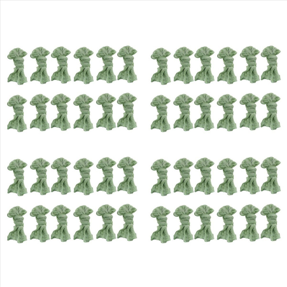 Gauze Cheesecloth Napkins Wrinkled Dinner Napkins Deco (Green 12Pcs)-image-OPC-PMGF9DC-NEW