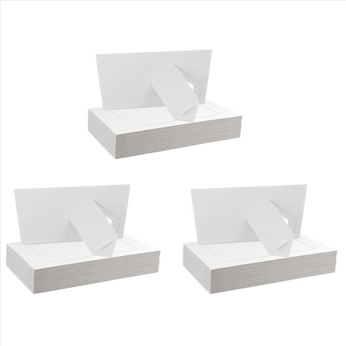 30 Pack Paper Picture Frames, Standing White Cardboard Photo Frames