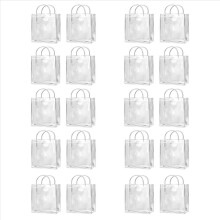 10Pcs Clear Gift Bags with Handles for Jewelry Candy