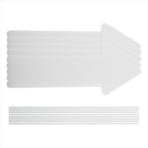5 Pack White Blank Wedding Directional Yard Signs, Yard Signs 1