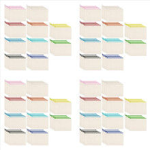 40 Pcs Canvas Zipper Bags Pencil Pouch Makeup Bags Canvas Bag (S)