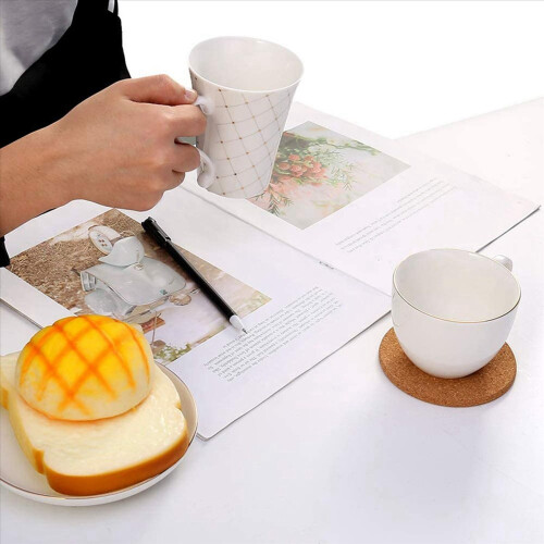 20Pack Cork Coasters for Drinks, Absorbent Heat Reusable 1