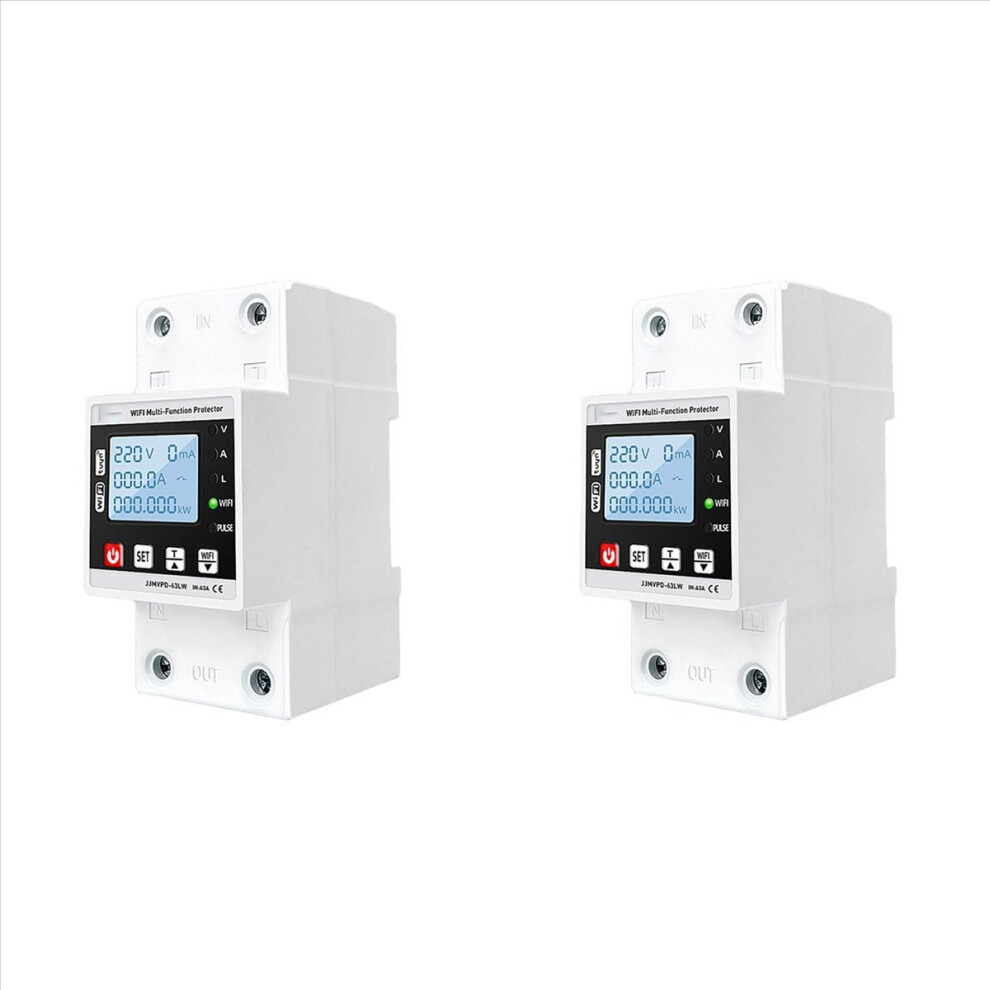 63A Tuya Wifi Smart Earth Leakage Over Under Voltage Protector 4712746154775