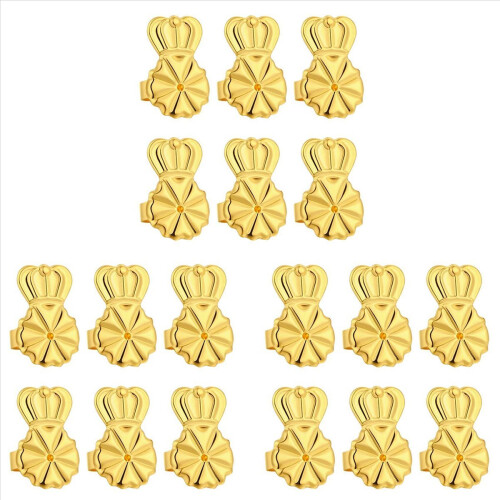 3-Pairs Earring Backs,Earring Backs Lifter (Gold)