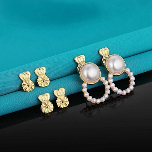 3-Pairs Earring Backs,Earring Backs Lifter (Gold) 2