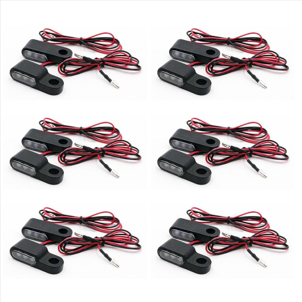 2Pcs 12V Motorcycle Indicators Led Turn Signal Handlebar, Light/Black 4712746142031