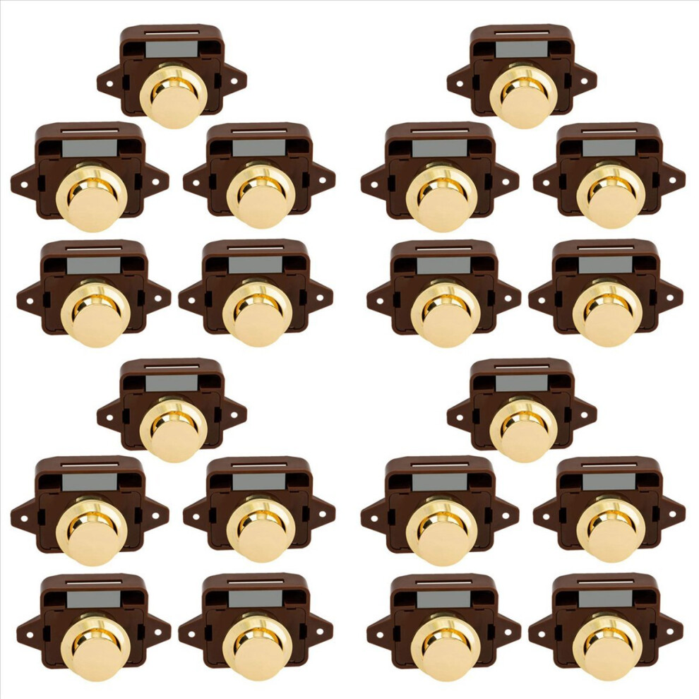 5Pcs Keyless Push Button Catch Door Knob Lock For Rv Caravan Cabinet 4712746166655