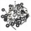 10Pcs Metal Strap Buttons End Pins with Mounting Screws for Ukulele 7
