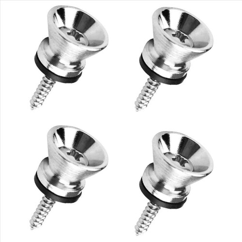 10Pcs Metal Strap Buttons End Pins with Mounting Screws for Ukulele 2