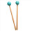 2Pcs Soft Rubber Head Sticks Wood Handle Bell Mallets Green 2