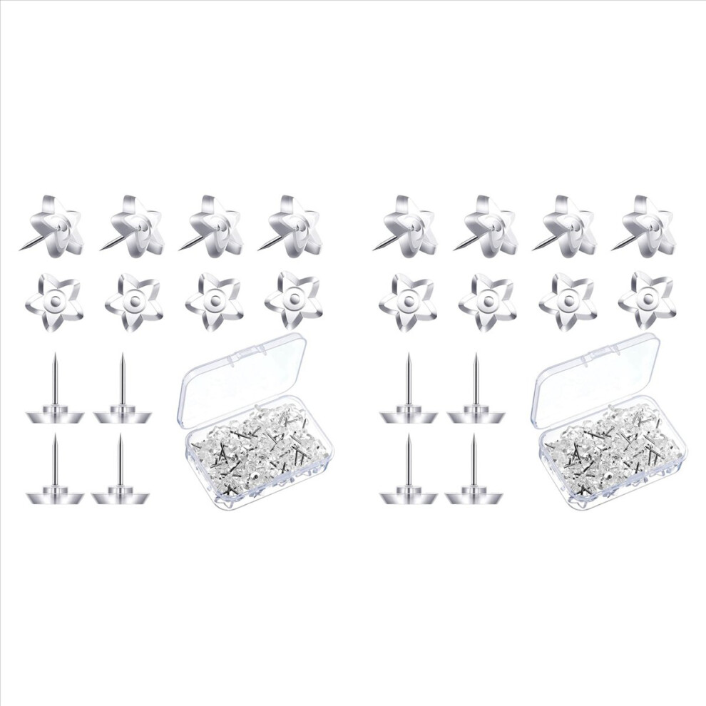 200 Pieces Star Shaped Push Pins Plastic Clear Thumb Tacks 4712746145292