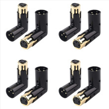 Audio Adapter Plug Adjustable Male to Female Right Angle XLR Adapter
