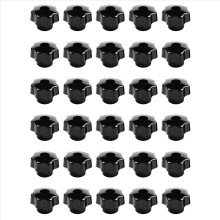 5x Manopole di serraggio nere a ,filetto femmina diametro 8mm