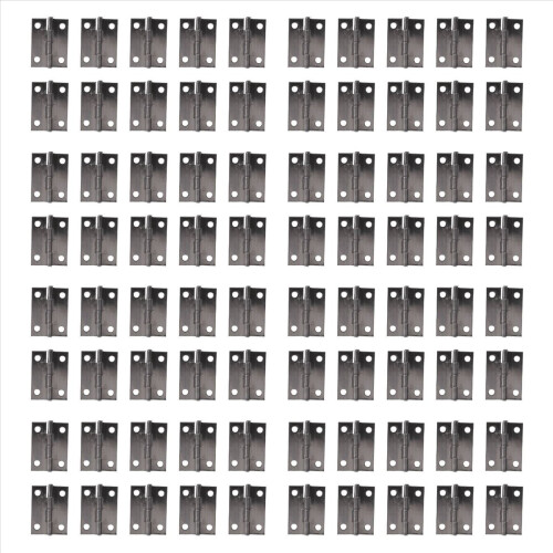 Rectangle Folding Closet Cabinet Door Hinge Hardware 1.5inch 10 Pcs 1