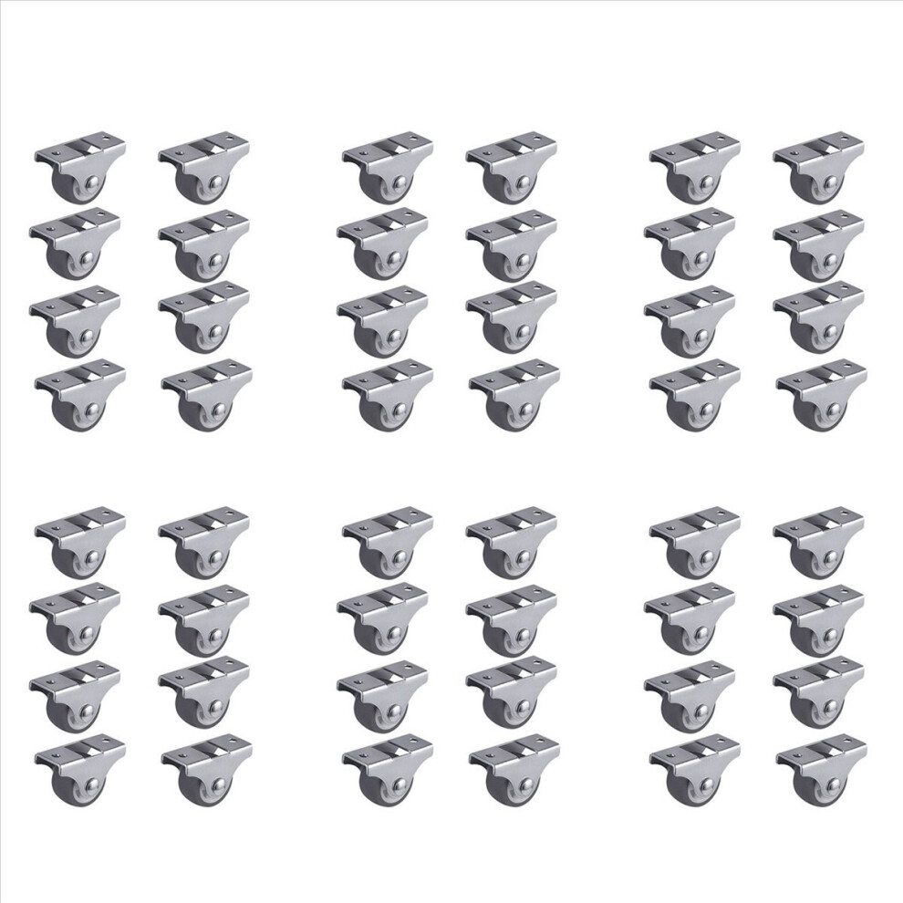 8Pcs Tpe Caster Wheels With Rigid Ball Bearing Trolley Wheels 1 Inch 4712746178436