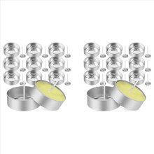150Pcs Tea Lights Cups, with 150Pcs Candle Wicks for Candle Lovers