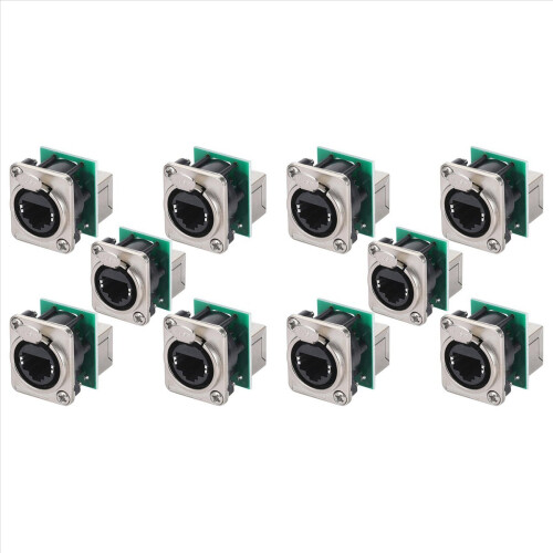 Ethercon Rj45 Chassis Socket,D-N8FDP RJ45 Feed/Pass Panel Mount Jack