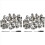 100Pack Spikes and Studs 9.5MM Spikes for Clothing Metal Studs Rivets 1