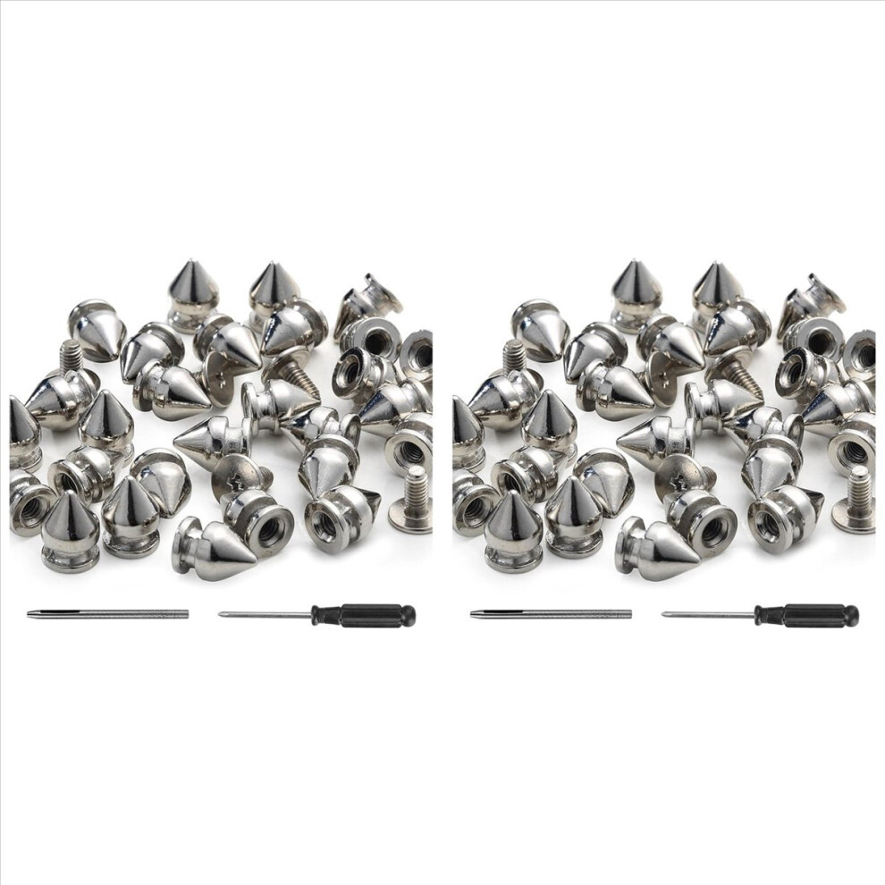 100Pack Spikes And Studs 9.5Mm Spikes For Clothing Metal Studs Rivets 4712746183102