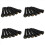 6Pcs Black Ebony Shell Guitar Bridge Bone Pins Set with Abalone Dot 1