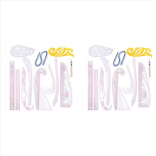 13Pcs Sewing Ruler Line French Curve Ruler Cutting Mat Set