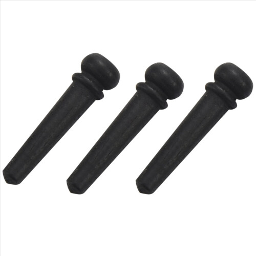 6Pcs Black Ebony Shell Guitar Bridge Bone Pins Set with Abalone Dot 1