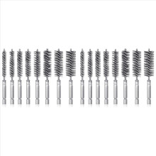 Wire Brush Drill Bit Set with 1/4 Inch Hexagon Shank Steel Wire A