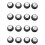 Guitar Knobs 2 Volumes and 2 Tones Silver Top Hat Bell 1