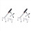 Retractable Billiard Cue Stick with 3Pcs Brass Bridge Head ,Silver 1
