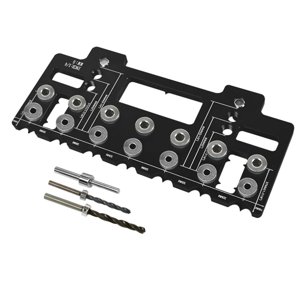 Holes Punch Aluminum Alloy Cabinet Handle Jig Hole Opener Shelf Pin Guide Door Installation Woodworking Tools 9084446637779