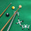 Retractable Billiard Cue Stick with 3Pcs Brass Bridge Head ,Silver 6