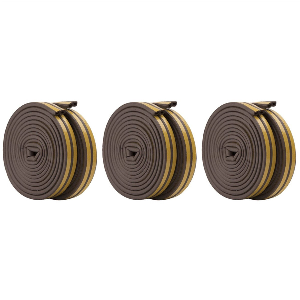 2 Roll EVA Seal Strip Foam Tape D Type 10M Doors Seal Strips