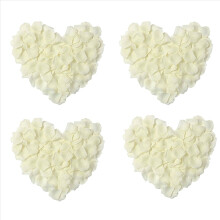 100 Pcs Artificial Flower Petal for Wedding Party Decoration, White