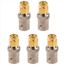 SMA Male to Silver Tone BNC Female Connector Adapter