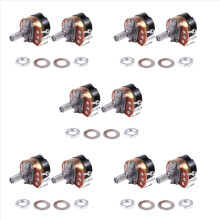 2Pcs 500K Ohm Single Linear Taper Potentiometers with on/off Switch