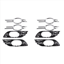 4Pcs Front Bumper Fog Light Chrome Grill Trim Cover Left Right