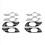 4Pcs Front Bumper Fog Light Chrome Grill Trim Cover Left Right 1