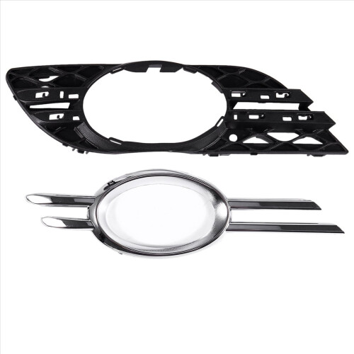 4Pcs Front Bumper Fog Light Chrome Grill Trim Cover Left Right 1