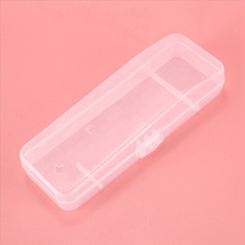 1 Pcs Storage Box Men Shaver Case Transparent Plastic Case 2