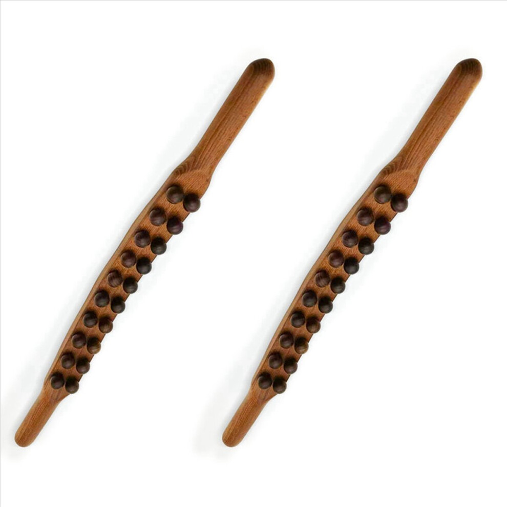 20 Beads Guasha Scraping Stick Wooden Massage Tools