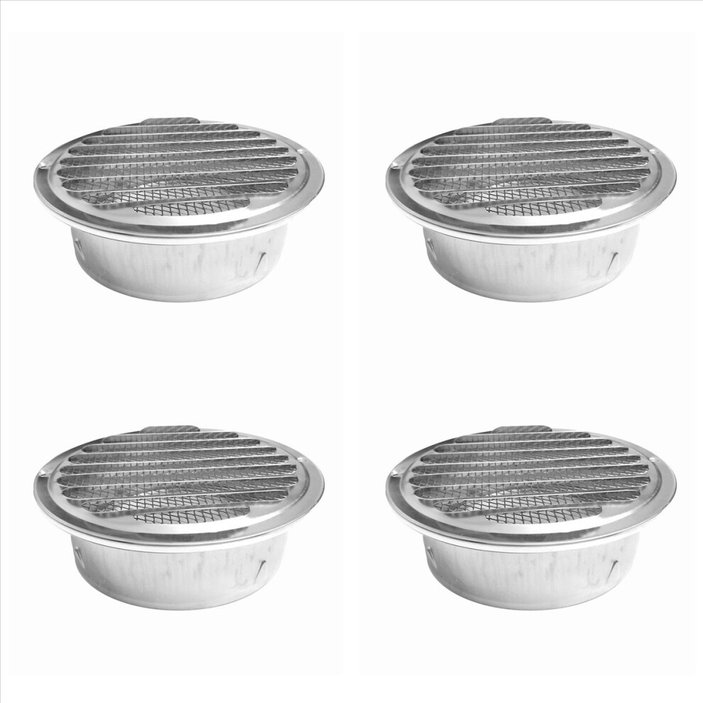 6 Inch Louvered Grille Cover Hood Wall Air Vents 304 Stainless Steel 4713420268016