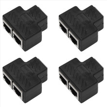 2 Port RJ45 Splitter Adapter LAN Network Connector Plug Lot 1pcs