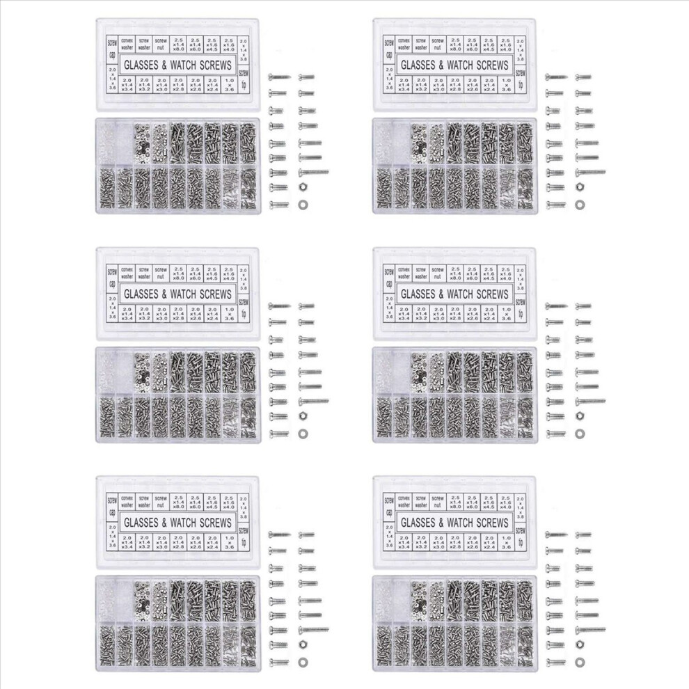 1000 Stück Edelstahl Brillen Uhr Reparatur Schraube Kit Set 4713420273300