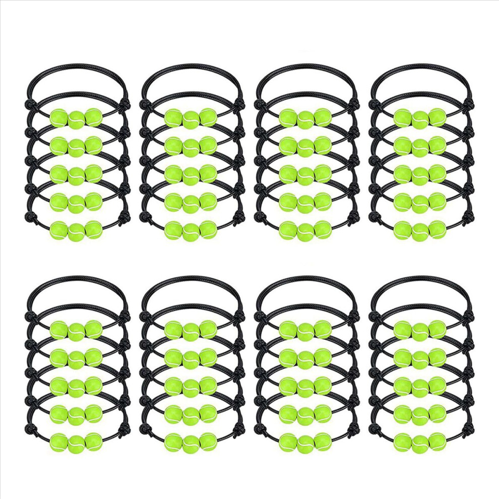 20 Pcs Tennis Charm Bracelets Tennis Tennis Ball Beads Wristbands 4713420274222