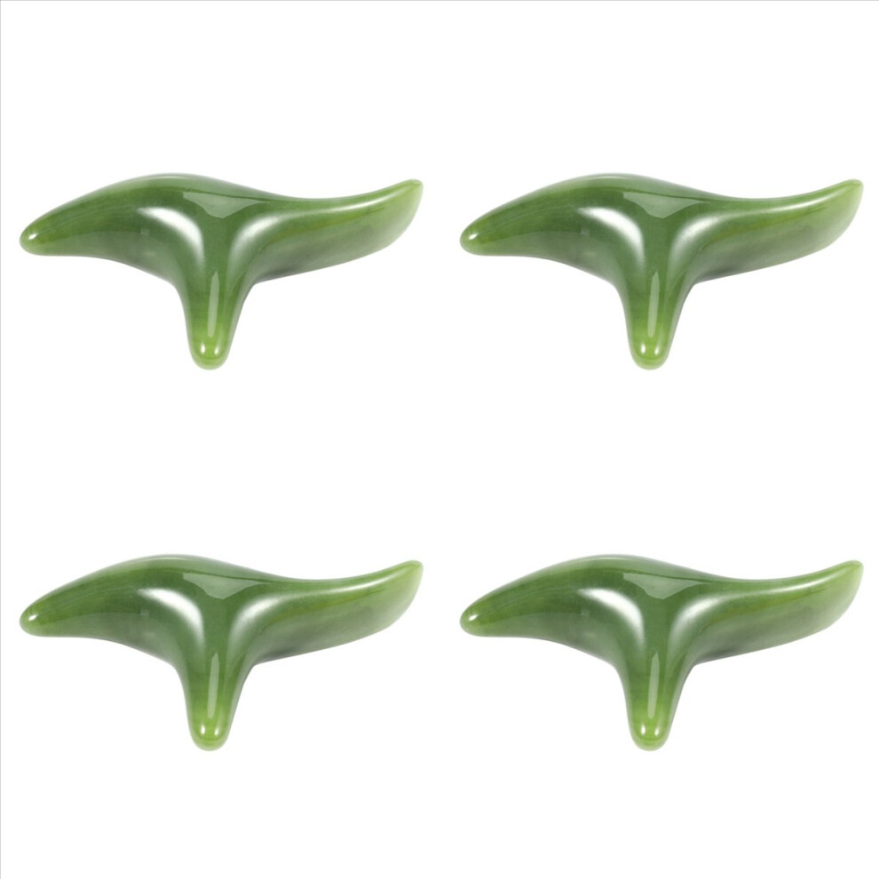 Green Natural Beeswax Jade Foot Acupoint Massage Stick Health Tool