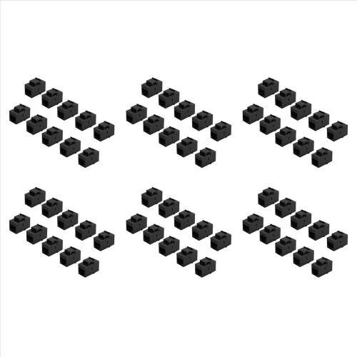 10Pcs RJ45 Connector Cat6 Extension Coupler Adapter,Black