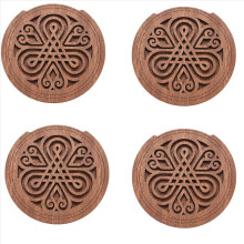 Guitar Wooden Soundhole Sound Hole Cover Block Mahogany Wood 7
